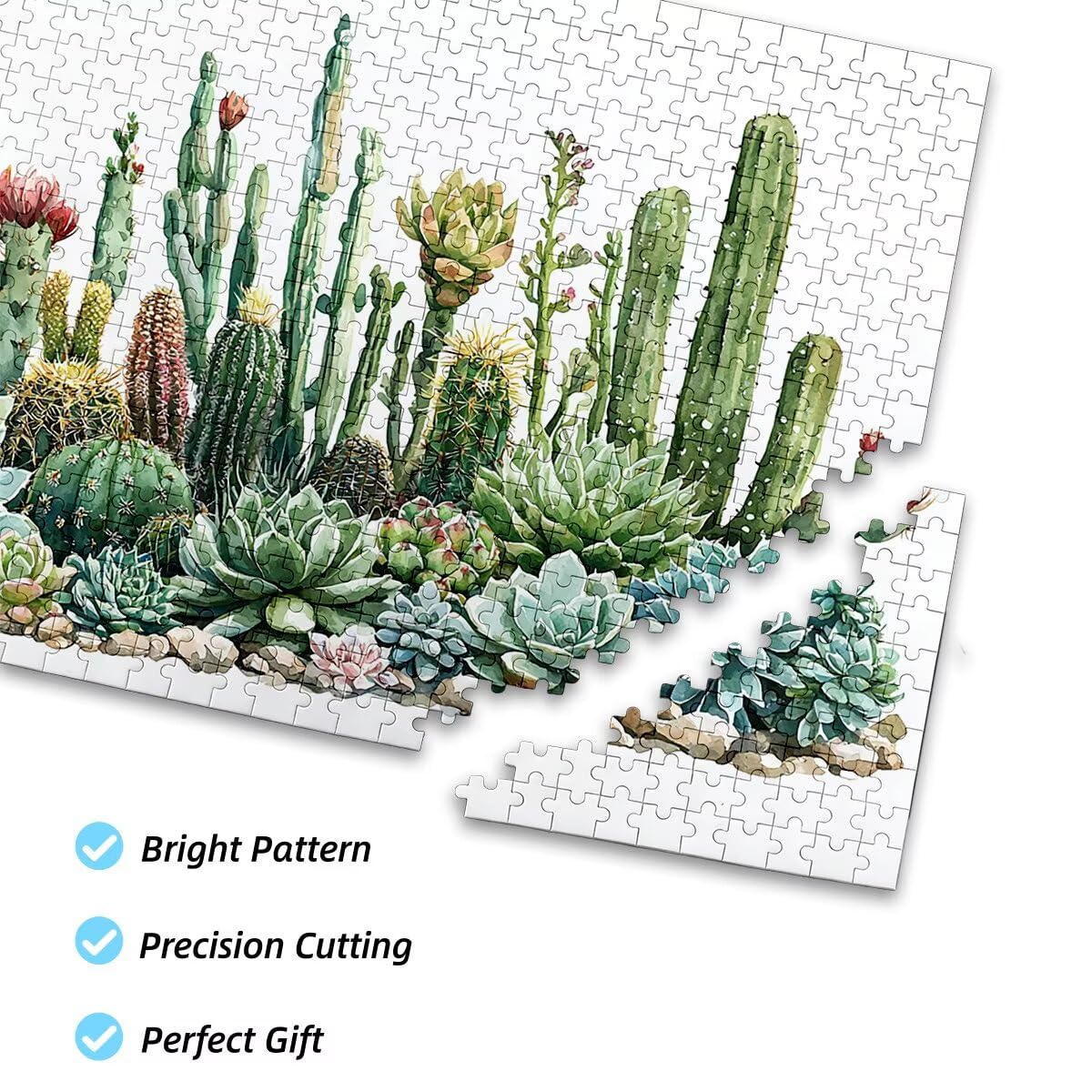 Puzzle 1500 elementów dla dorosłych Fabryka Zestaw puzzli kaktus dla dorosłych 87 x 57 cm, kolorowe, klasyczne wyzwanie edukacyjne Superior Zabawki dla Mężczyzn Wyzwanie Zabawki Rodzina Prezent