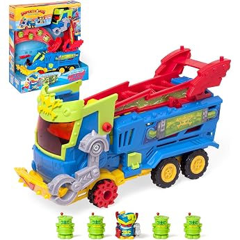 Superthings Kazoom Power - Mr. King Truck from the TV series Kazoom Power contains 1 Mr. King Truck 1 Mr. King Exclusive 4 Robotoxics 1 Trigger and 3 Projectiles