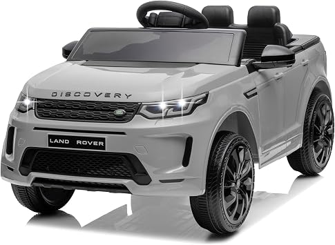 Land Rover Ride on Car, Electric Cars for Kids, with Remote Control, LED Lights, Music, 3 Speed Modes Smooth Start for 3-6 Years Old, Black, Max Weight 25KG Grey
