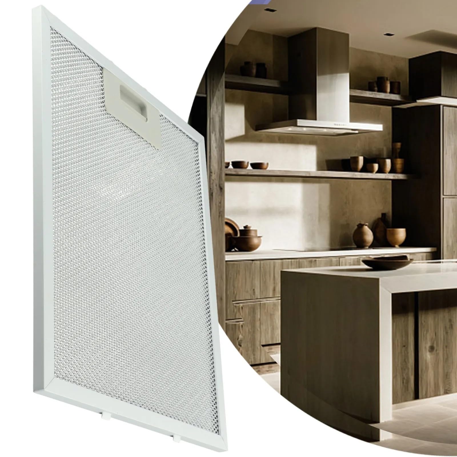 Filtro Campana Extractora Filtros de malla metálica for campana extractora cocina, color plateado, 300 x 246 9 mm