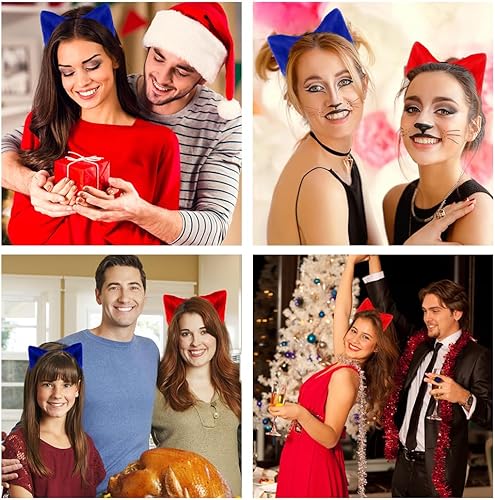 Miniatura 7 de Diadema de orejas de lobo de gato de zorro, diadema de orejas peludas de Halloween, Halloween, Navidad, disfraces de gato, fiesta de cosplay para