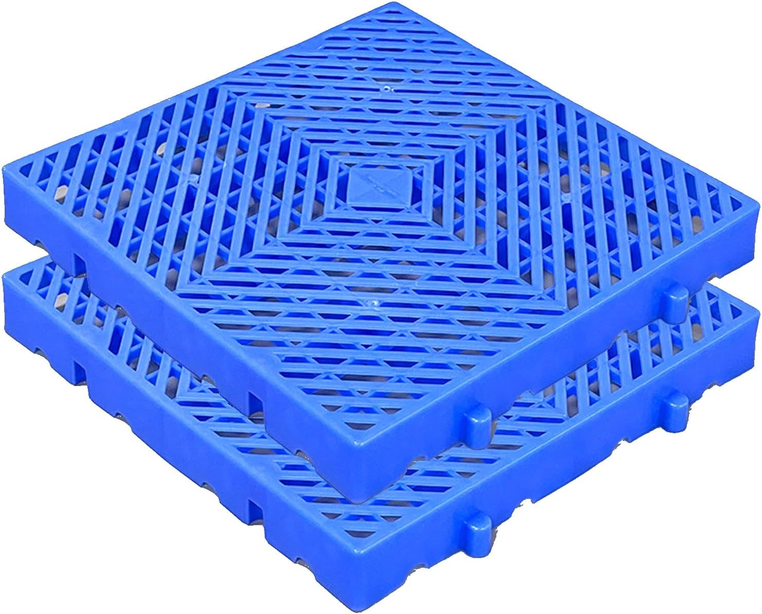 2 Pcs Plastic Pallets, Lightweight Pallets,nestable Floor Pallets, Polyethylene Pallets, Breathable Grid Ventilation Pallet, Waterproof Wear-Resistant, Support Up to 2200 Lbs(40 * 40 * 5cm)