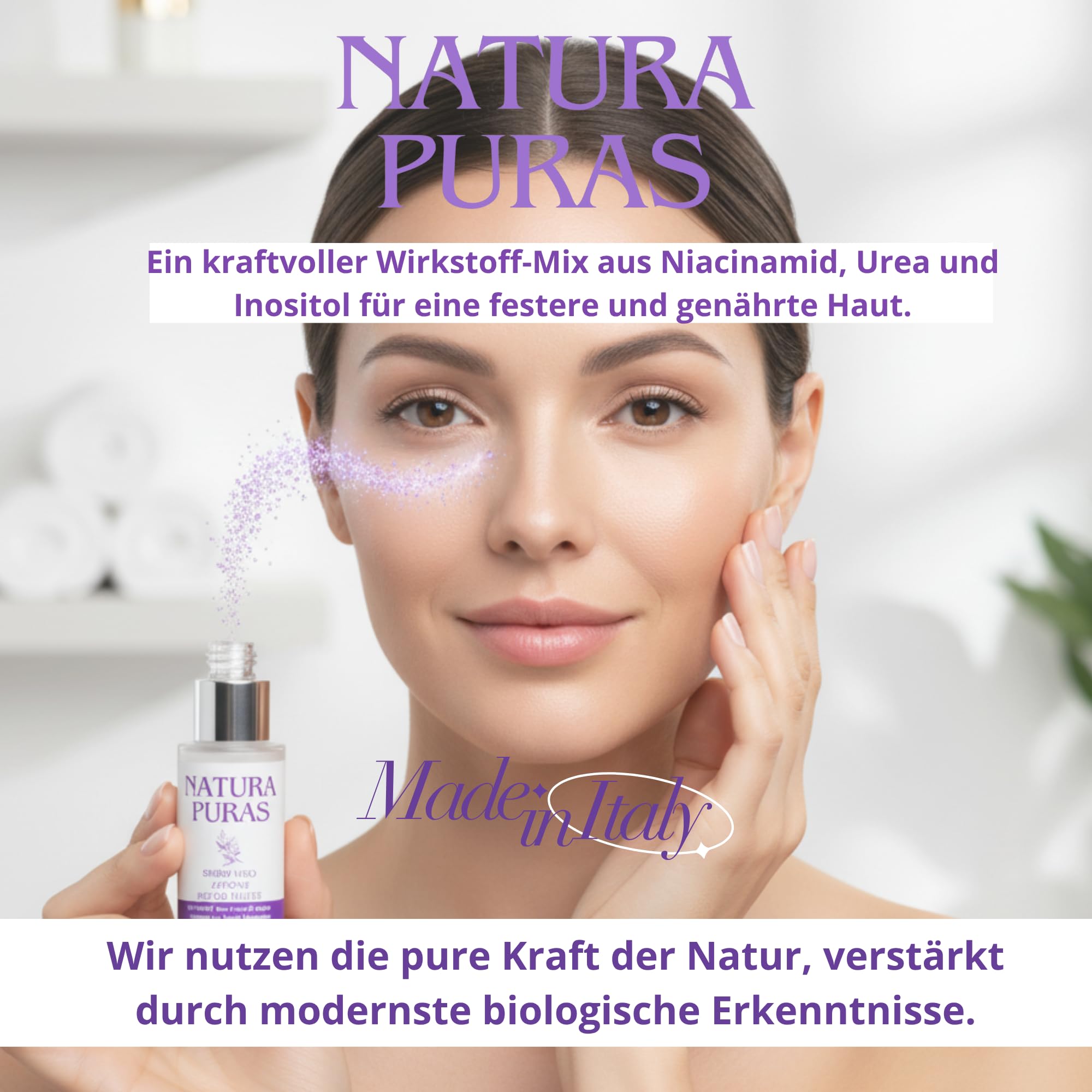 Antifalten-Gesichtsserum mit intensivem Botox- und Filler-Effekt 30ml | Sofort-Lifting und Anti-Aging mit Viperngift-Peptiden, Hyaluronsäure und Vitamin C | NaturaPuras | Dreifache Hyaluronsäure, Vitamin C, sofortiger Botox-Lifting-Effekt, biomimetische P