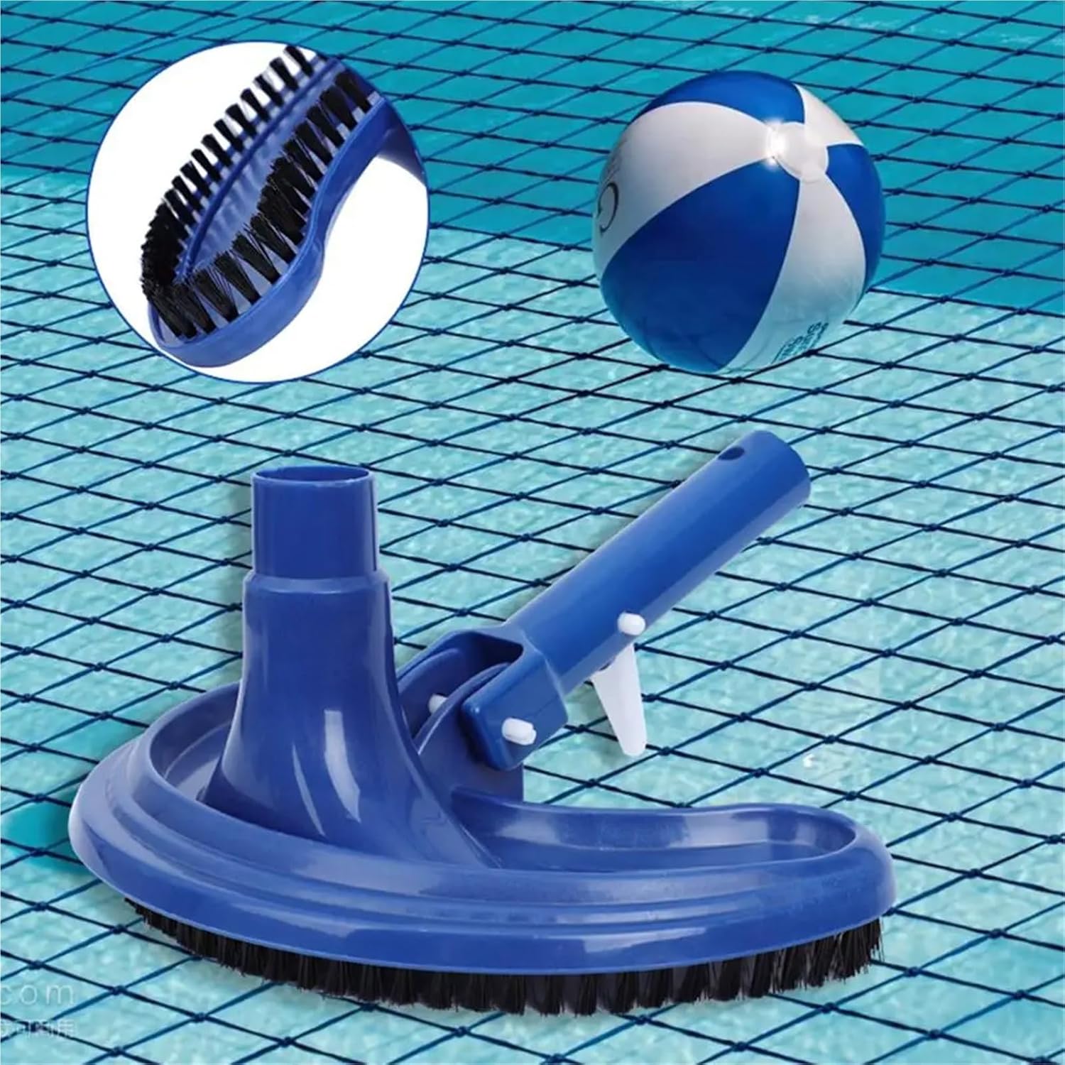 Swimming Pool Vacuum Cleaner Tool - Suction Head & Cleaning Brush For Pond, SPA, Fountain