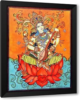 ArtDirect Kerala Mural Painting Custom Framed Art Print Giclee Print or Canvas Options with Various Sizes and Customization by Tradelink Inhouse Artist (633820)