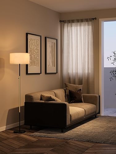 Miniatura 2 de addlon Lámparas de pie para sala de estar, lámpara de pie regulable con 2 bombillas LED, pantalla súper grande, lámpara de pie moderna, lámpara de