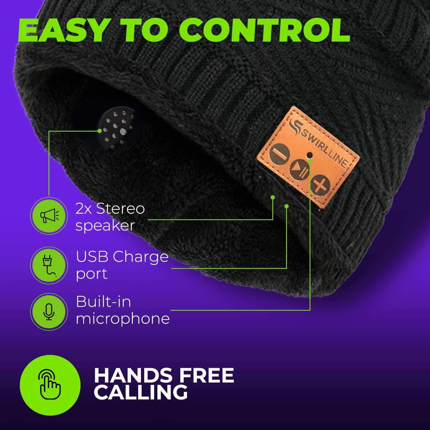 Bluetooth Beanie Wireless Hat with Scarf – Headphone Beanie Hat with Upgraded Bluetooth 5.0 - Wireless Beanie Bluetooth Hat for Women Men Teens - Warm Knitted Fleece Music Hat - Gorros con Bluetooth