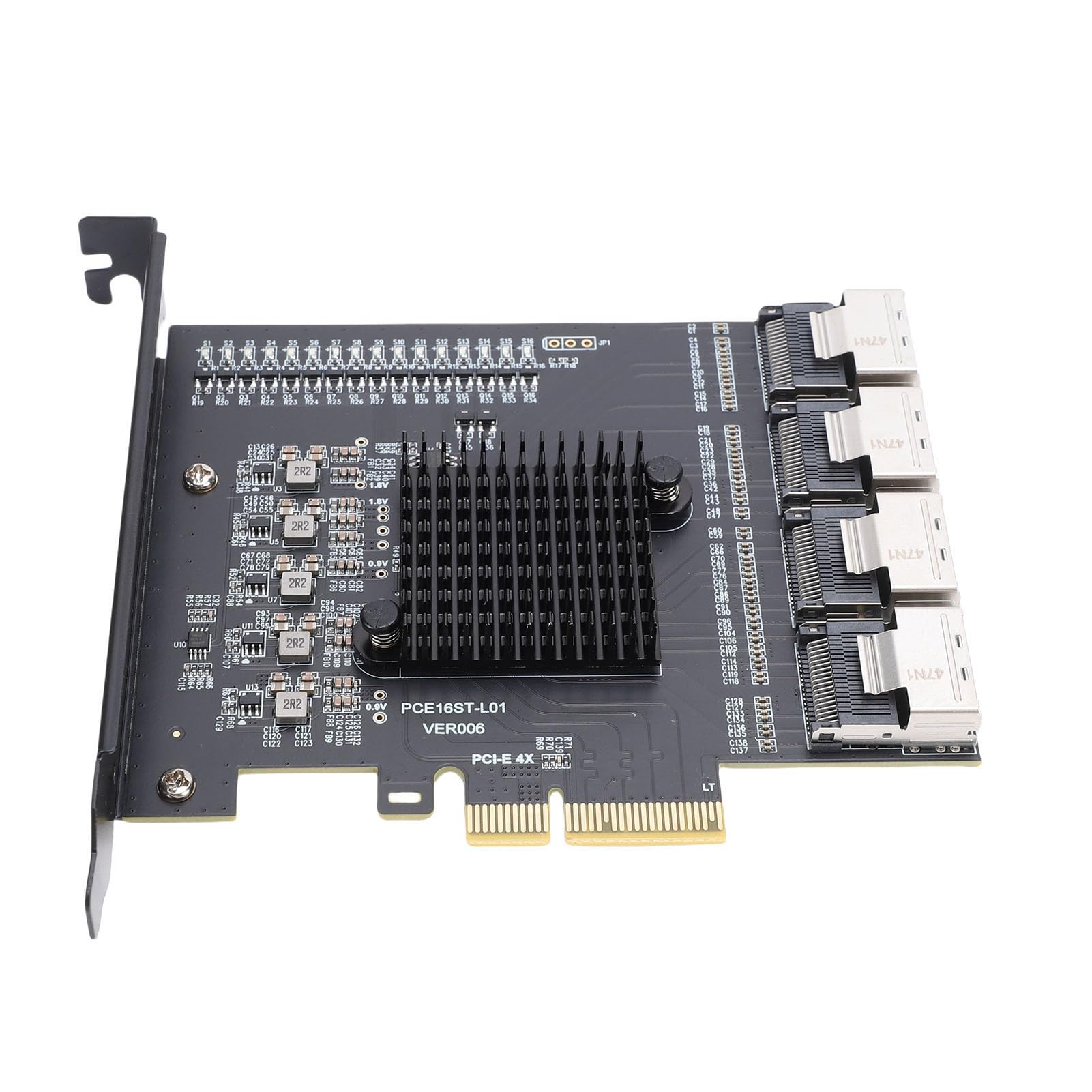 PCIe-zu-4-Port-SFF-8087-Adapter, Hot-Swap-Unterstützung, PCIe 3.0 X4-Erweiterungskarte für Server-Systeme