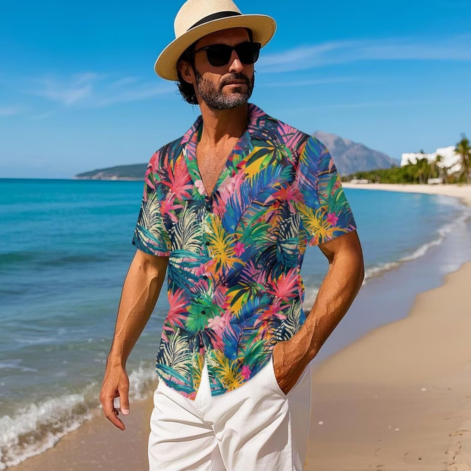 Matching Hawaiian Outfits for Couples Matching Tropical Outfits Vacation Clothes Womens Summer Dresses Mens Shirts