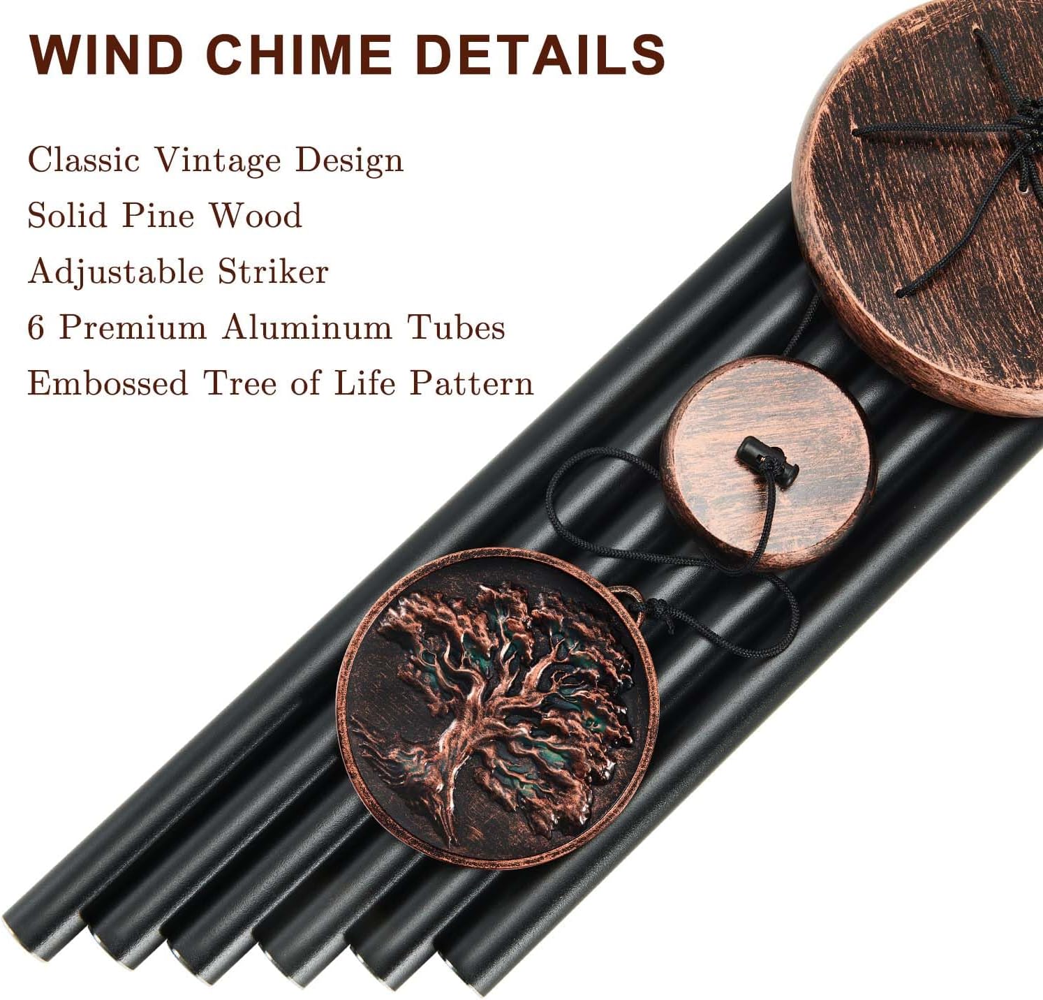 34" Tree of Life Wind Chime, Sympathy Gift for Loss of Loved One image 2