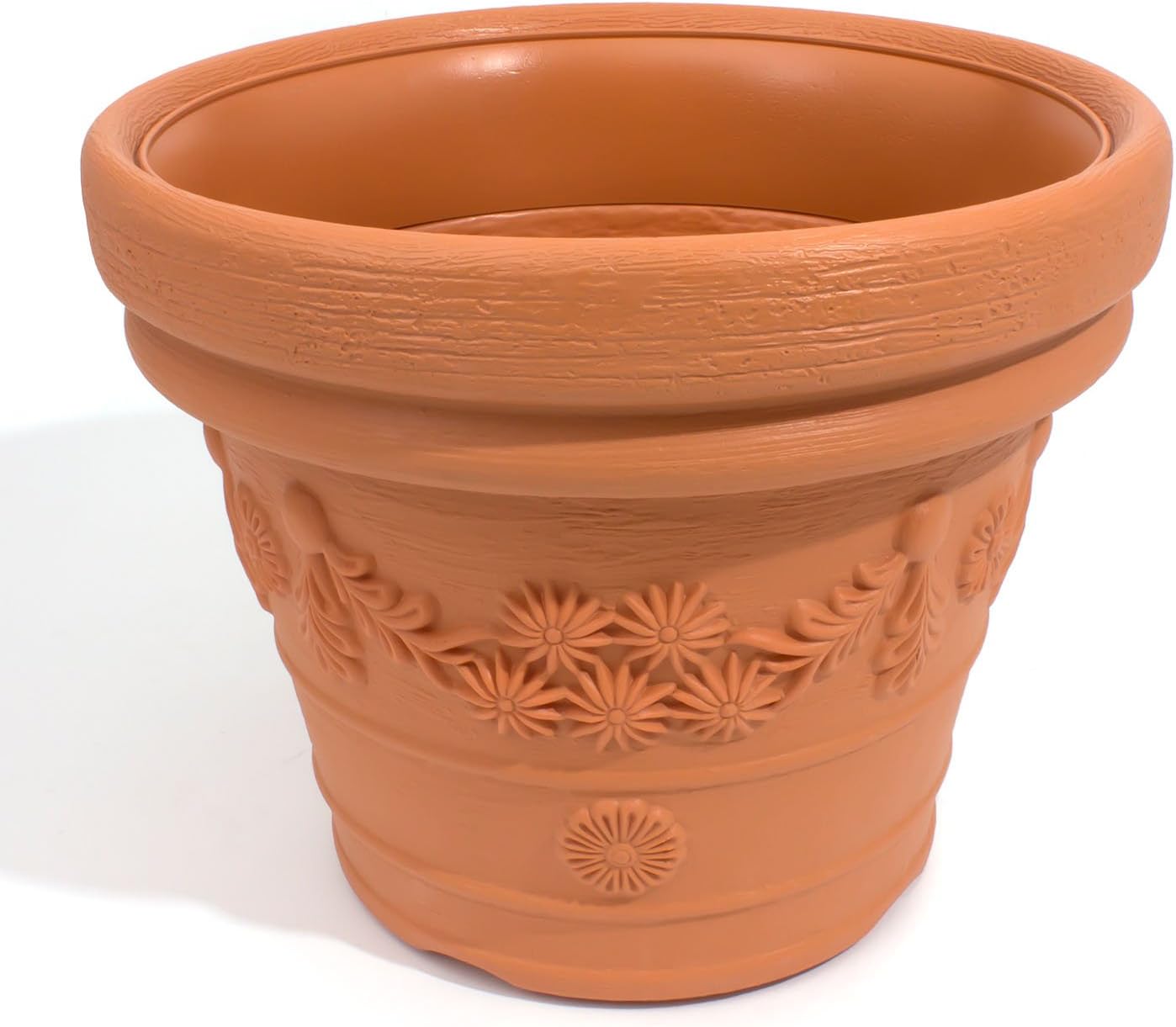 Biscottini Pot De Fleur Intérieur L50xPR50xH44 - Grand Pot En Terre Cuite Toscane Authentique Pour Jardin Ou Extérieur