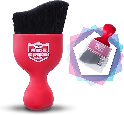 Miniatura 6 de Juego de plumero de coche con cepillo rojo para detalles de coche