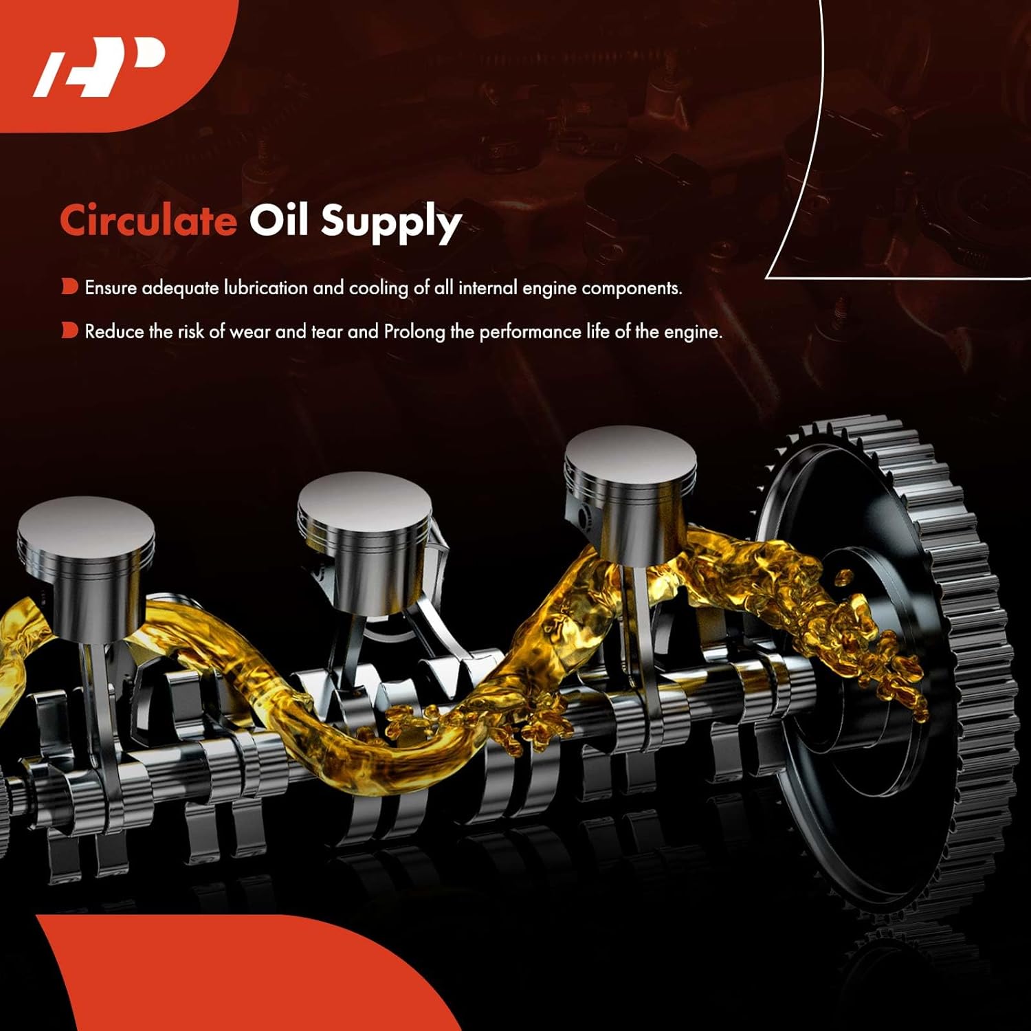 A-Premium Engine Oil Pump for 3.8L - Compatible with Jeep JK Series Wrangler 2007 2008 2009 2010 2011