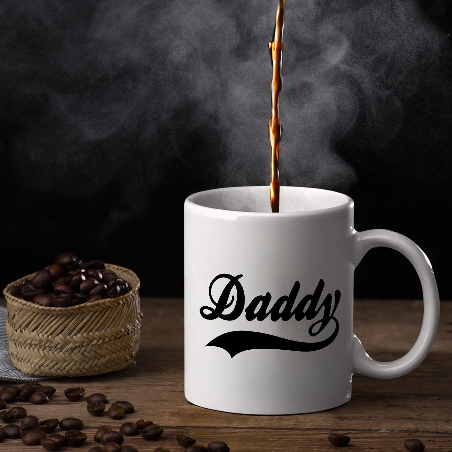 Veracco Daddy - White Ceramic Coffee Mug - Funny Father's Day Birthday Gifts For New Dad Daddy Stepdad (White, Ceramic) - Image 8