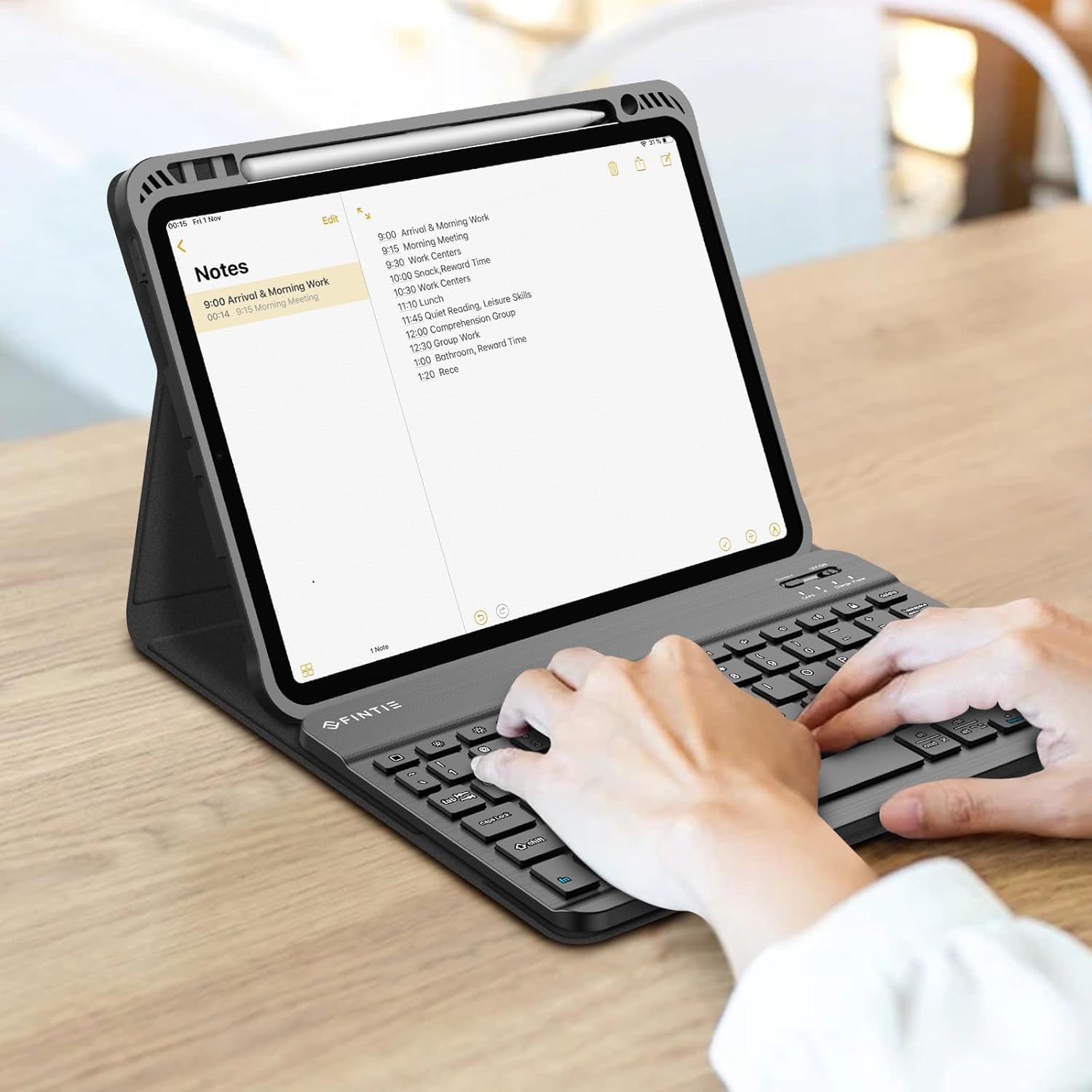 FINTIE Keyboard Case for iPad Pro 11-inch (4th / 3rd Generation) 2022/2021 - Soft TPU Back Cover with Magnetically Detachable Bluetooth Keyboard, Also Fit iPad Pro 11" 2nd / 1st Gen, Black