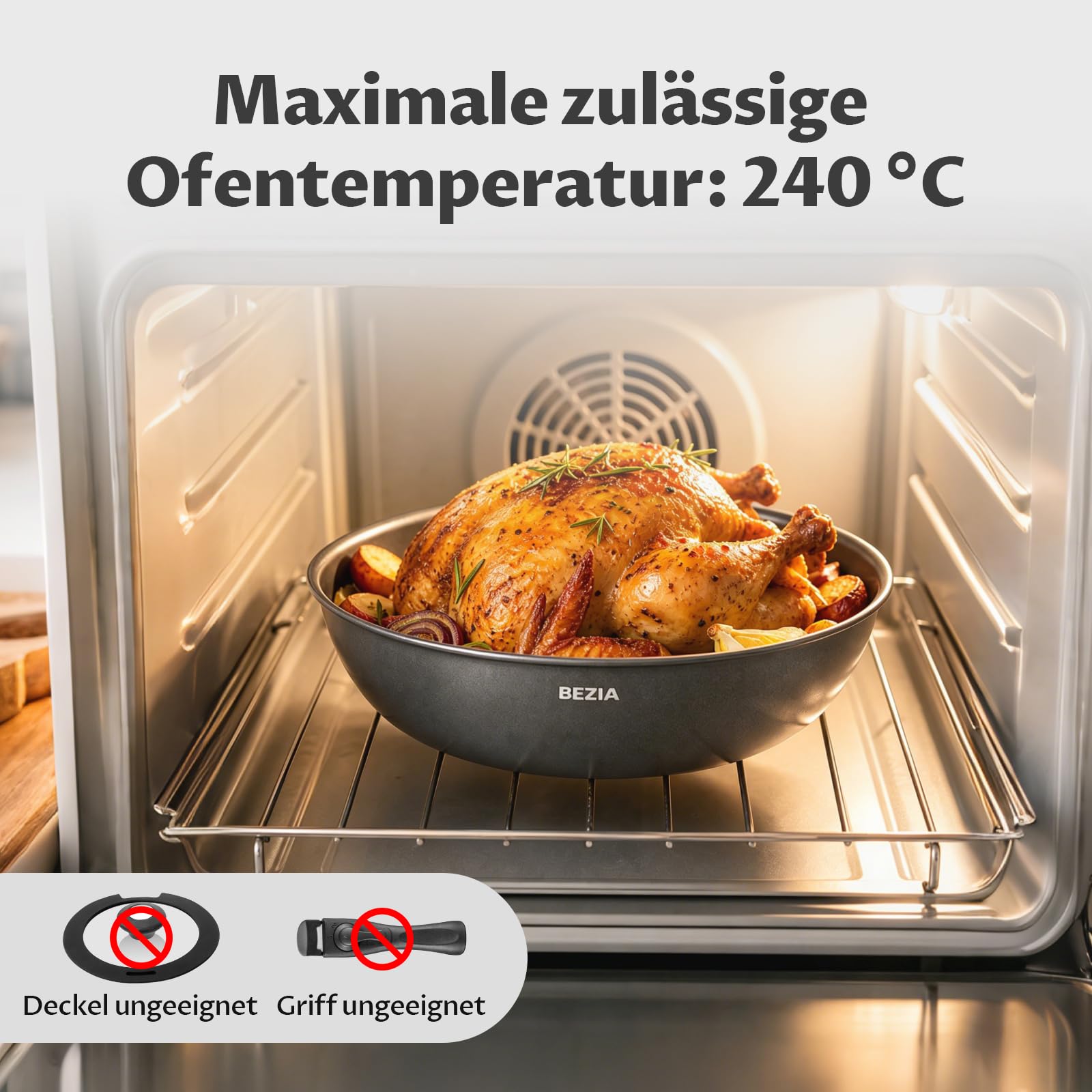 BEZIA Pfannen und Topfset mit abnehmbarem Griff, 13-tlg. Topf- & Pfannenset | Stapelbares Keramik Kochgeschirrset Induktion für Gesundes Kochen, PFAS/PTFE-frei, Ofenfest & Platzsparend für Küche/Camping