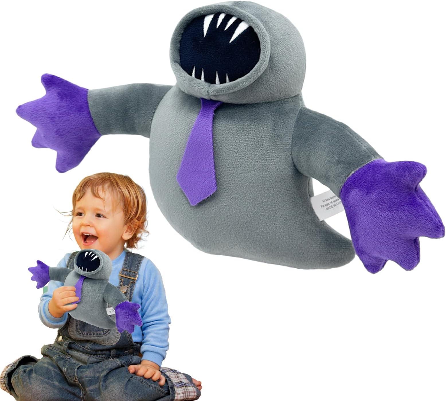 gophy Gar-ten of Ban-ba Plush Toy - Mon-ster Horror Stuffed Figure Doll, Soft Stuffed Plush Slug Toy, Game Character Plushies Toys, Scary Mouth Open Slug Dollfor Fans Kids Boys, Gift