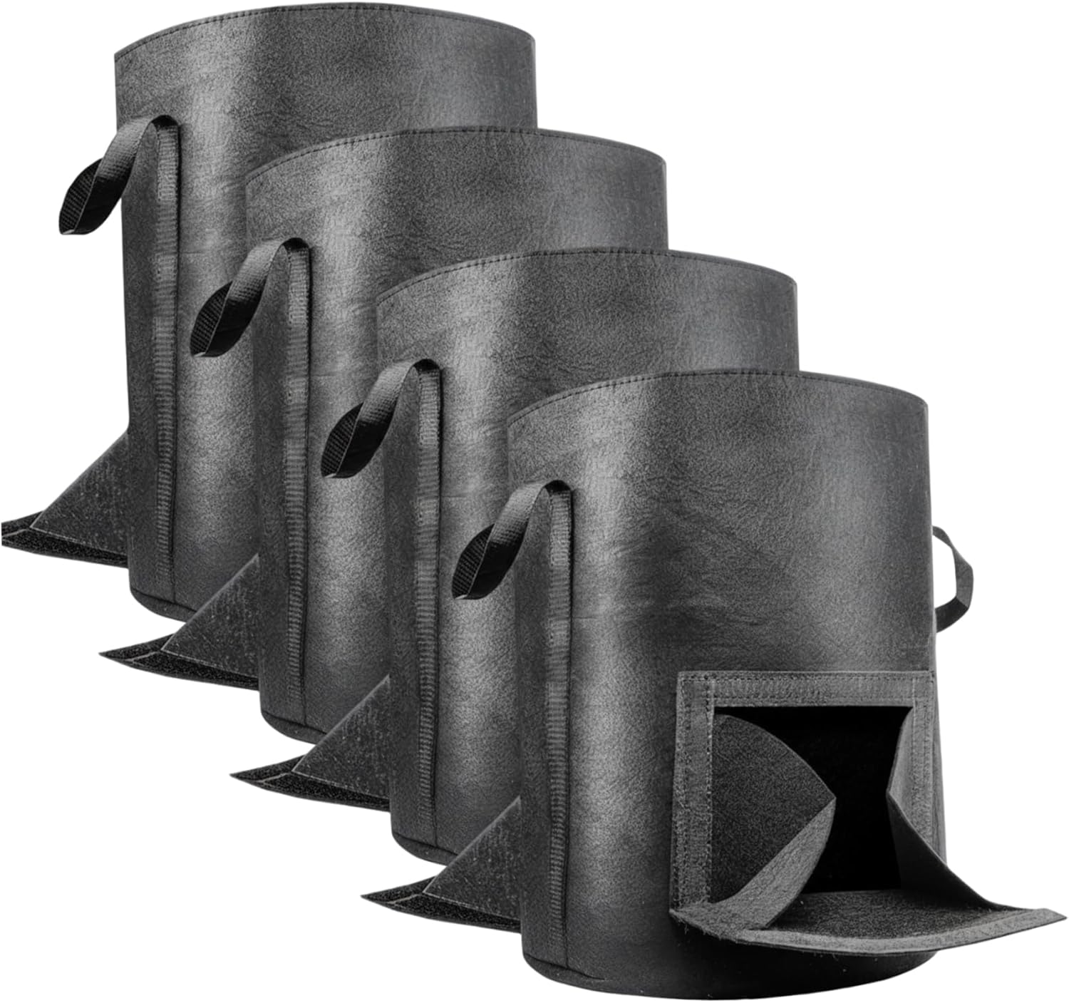 10 Gallon Grow Bags Double Window Design with Upgraded Harvest Door Thickened Non-Woven Fabric Potato Grow Bag for Vegetables