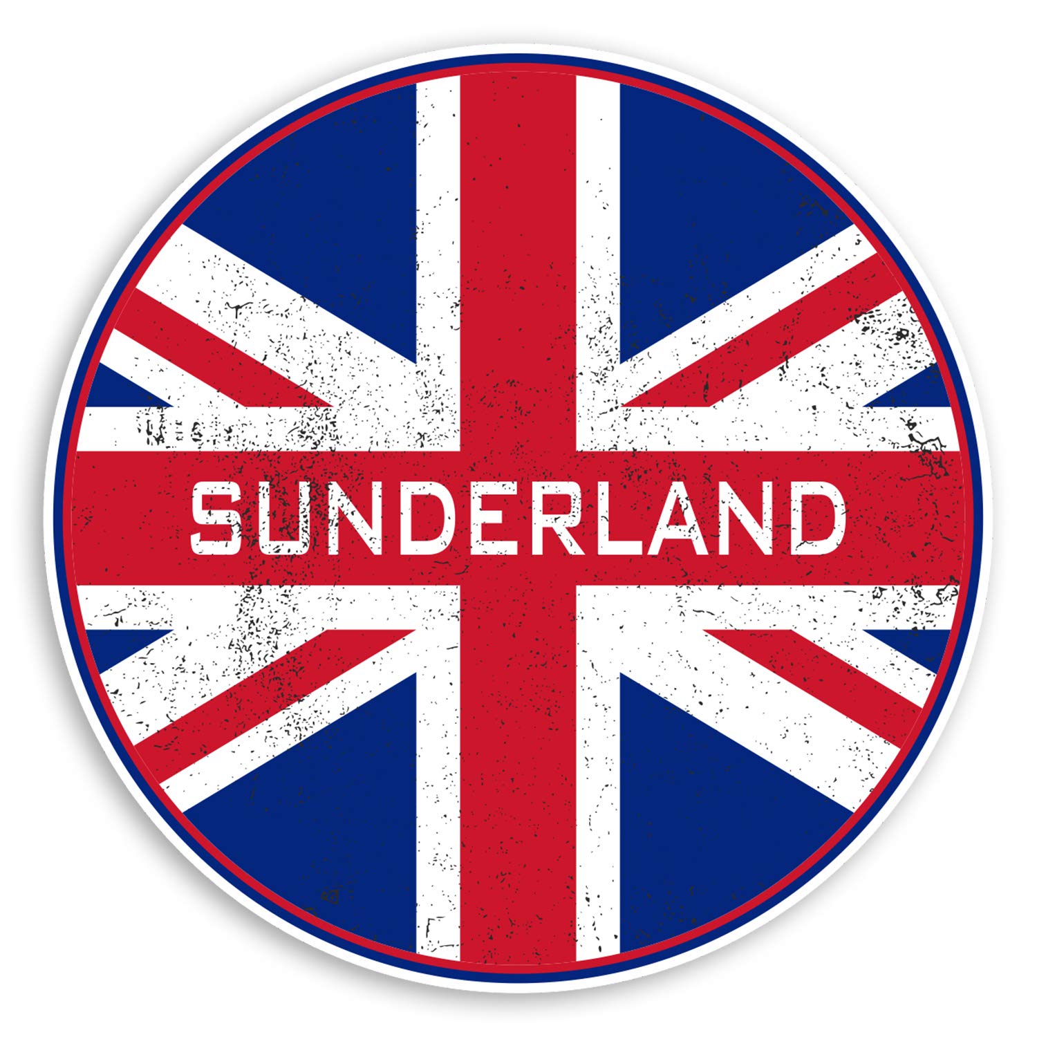 2 x 10cm Sunderland England Vinyl Stickers British Flag Luggage Sticker #30374 (10cm Wide)