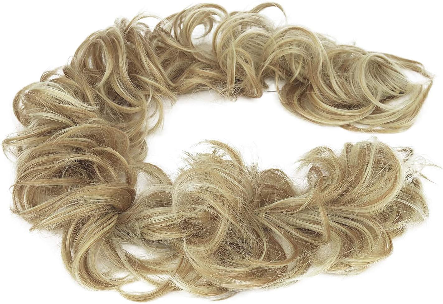 CAISHA XXL Hairpiece Scrunchy Updo Bridal Hairstyle Voluminous Curly Messy Bun Blonde Mix HW33, blonde mix #27H613 HW33 - Image 3