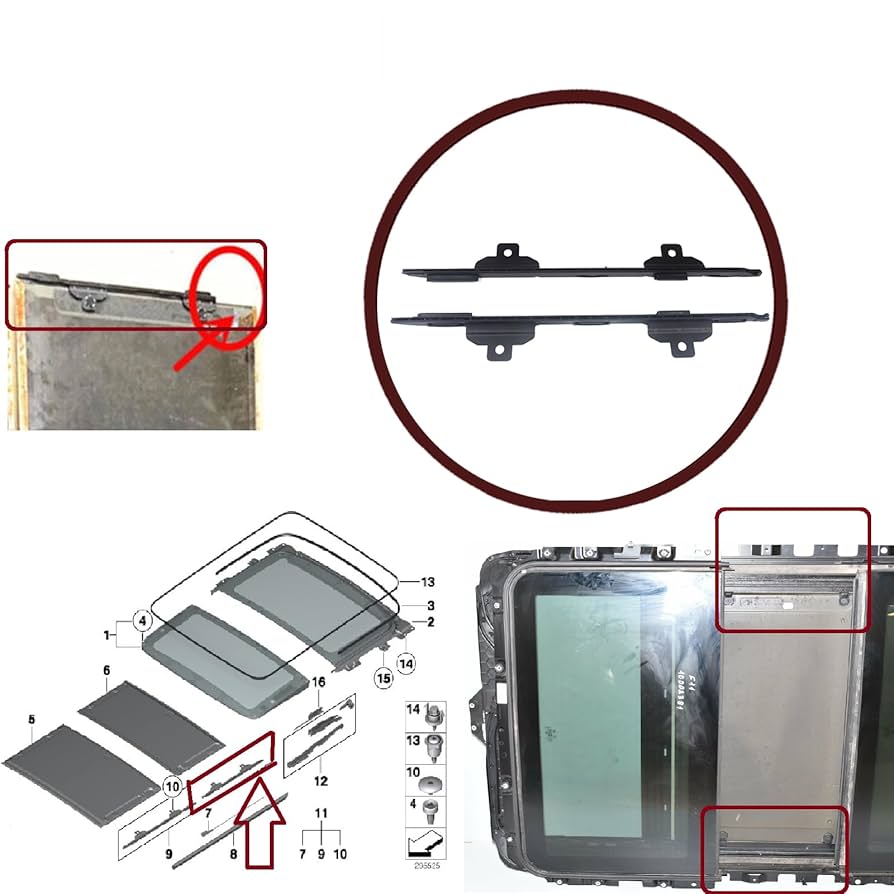 メル38794 Amazon.com: Acaigel 4pcs Sunroof Guide Rail Slide Bracket