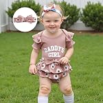 Baby Girls Clothes DADDY GIRL Letters Print Romper Floral Shorts with Hairband Summer Outfit