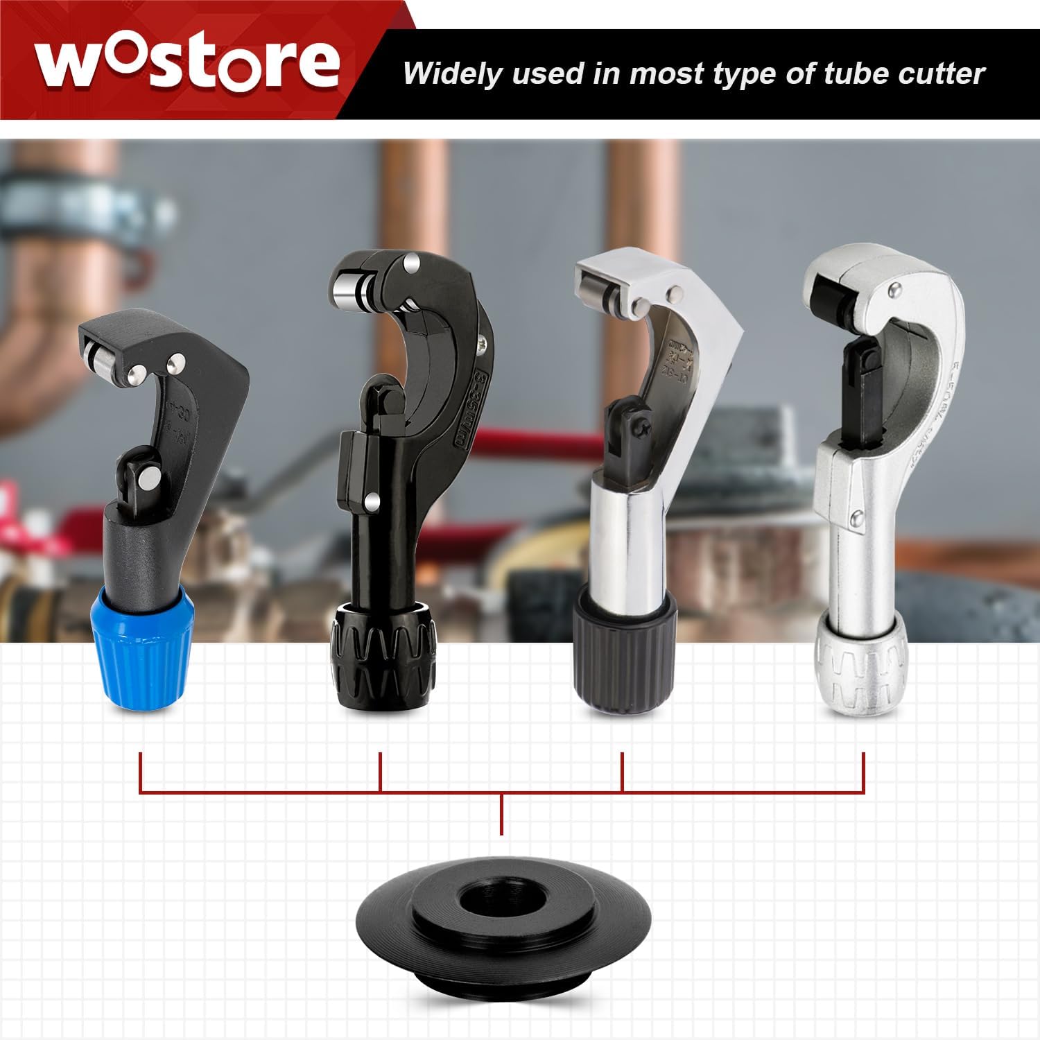 Wostore 20-Pack Tube Cutter Replacement Blades for Copper Pipe & Tubing | 20-pack spare cutting wheels for tube & pipe cutters. Fits standard models. Sharp steel for copper, aluminum & PVC tubing.