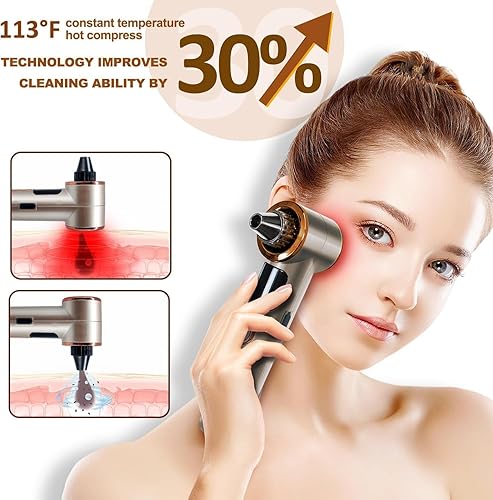 Miniatura 3 de Aspiradora removedor de puntos negros con calefacción, extractor de puntos negros, 3 niveles de succión ajustables, 9 modos