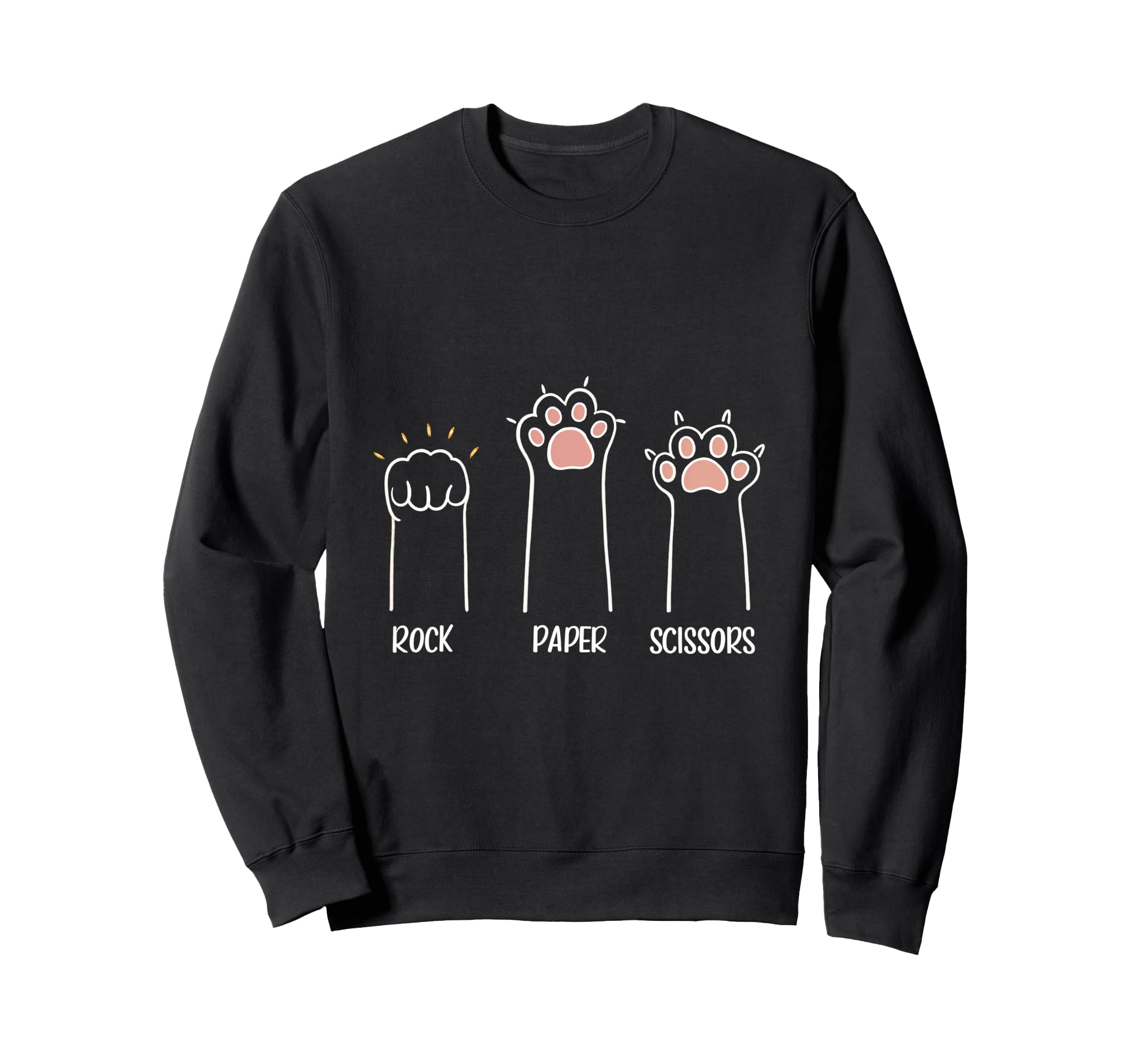 Rock Paper Scissors Paw Cute Cat Animal Game Sweatshirt