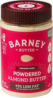 Barney Butter Unsweetened Powdered Almond Butter 8oz - Non-GMO Gluten-Free Keto Paleo Vegan No Sugar Salt