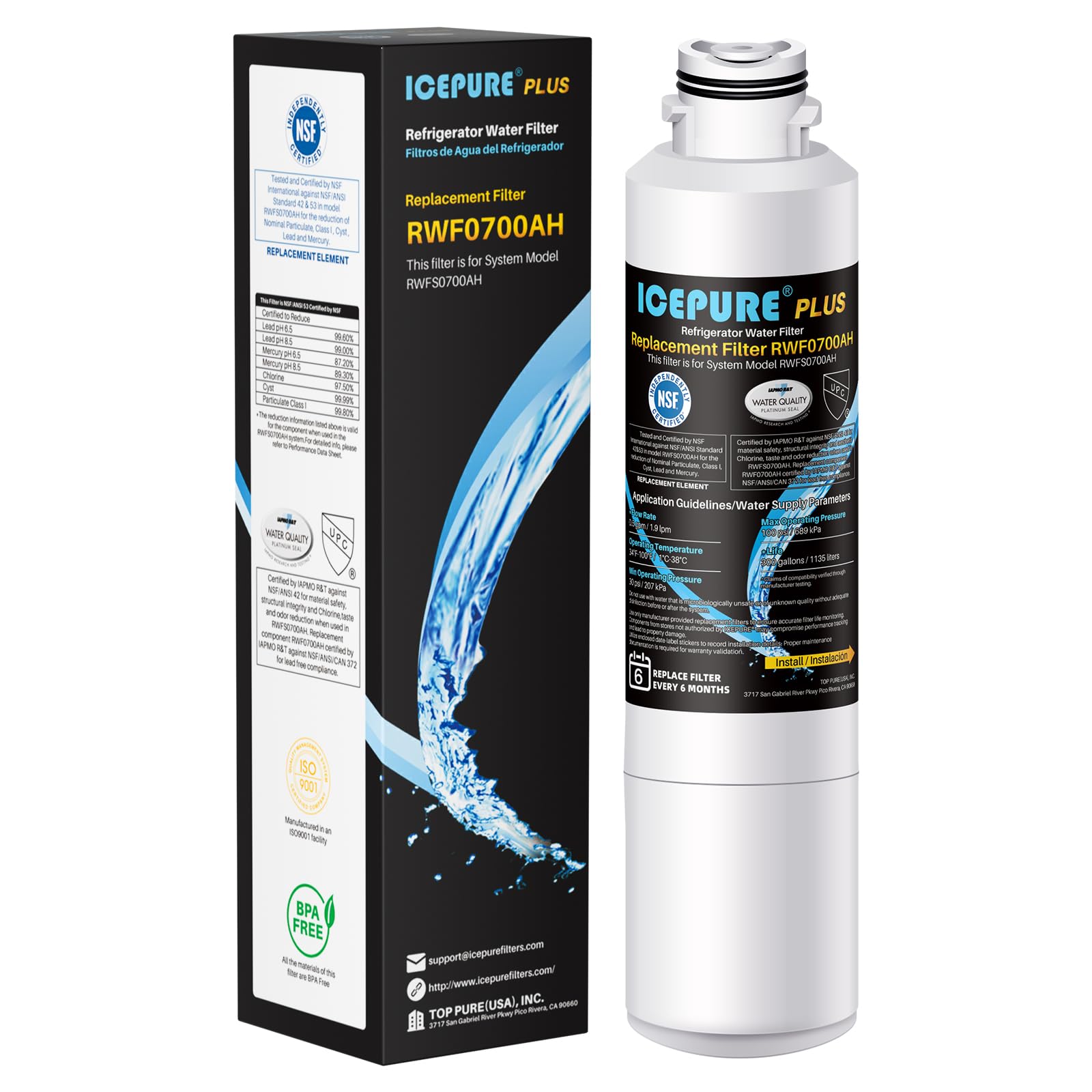Amazon.com: ICEPURE PLUS NSF/ANSI 53 DA29-00020B Refrigerator