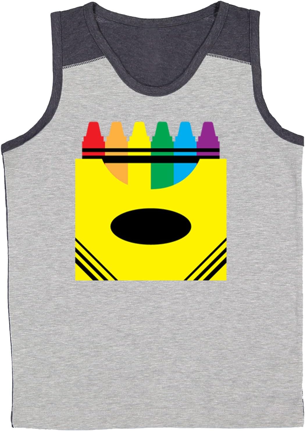 Box of Crayons - Back to School Supplies Youth Contrast Back Tank Top