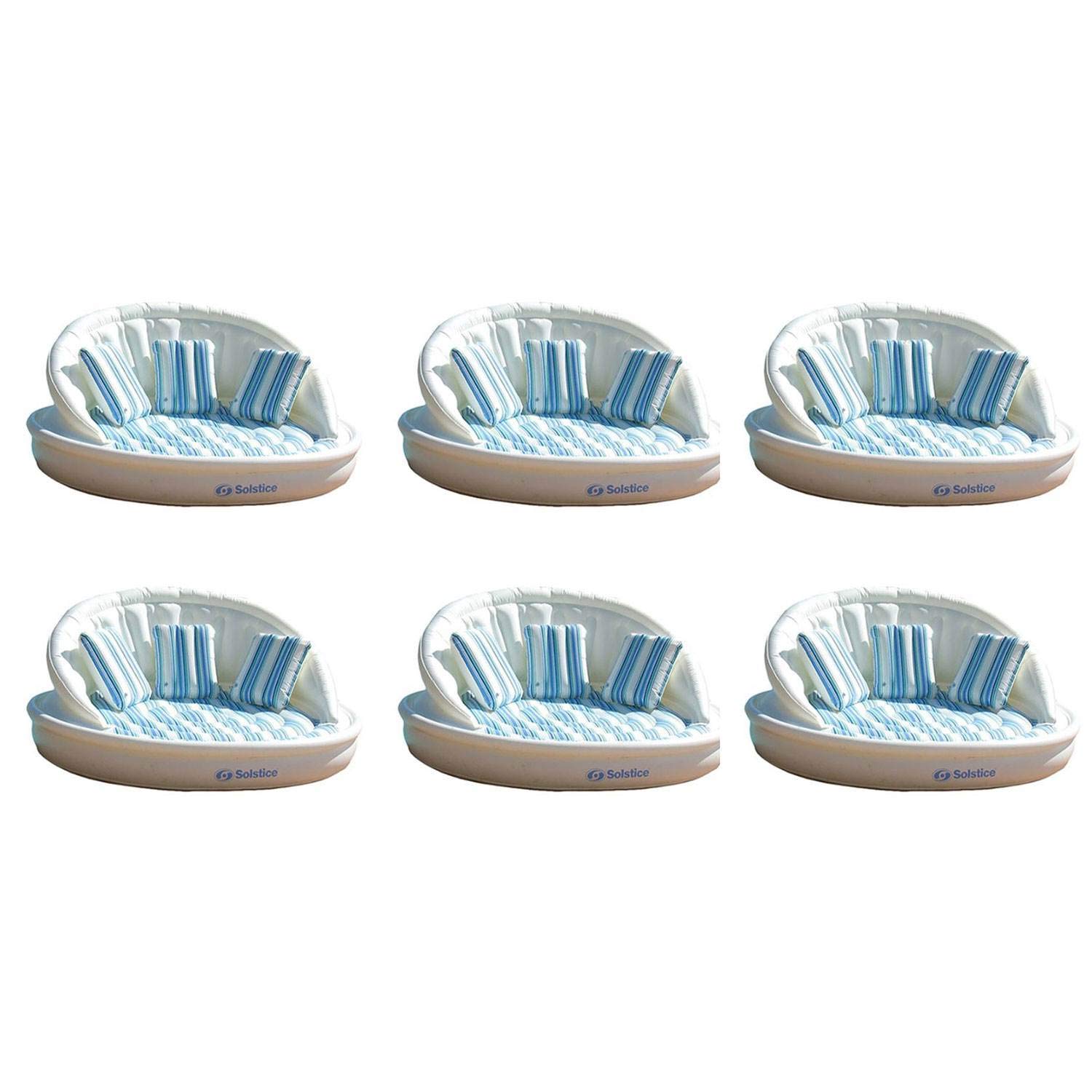 Swimline Solstice 15135HR Inflatable 3-Person AquaSofa Couch Float Raft (6 Pack)