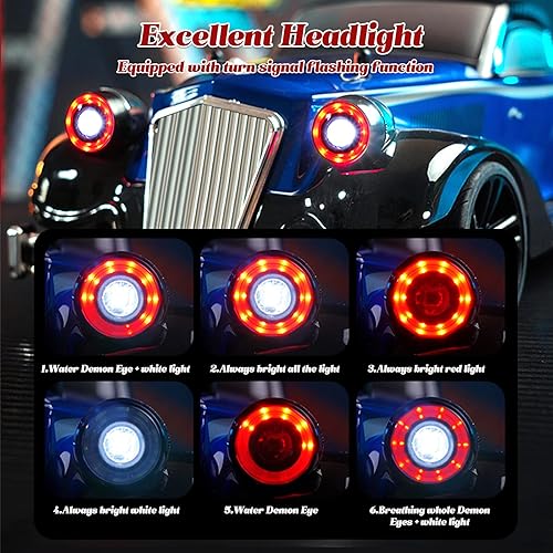 Miniatura 2 de Coches de deriva a control remoto, 116 rojo a la deriva RC Car 4WD 2.4GHz Auto de control remoto de alta velocidad deportivo de carreras con luces,