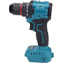 Fockety Cordless Drill Driver Set, 55N Torsion 25+1 Settings Brushless Li Ion Drill with Battery Charger 3/8in Keyless Chuck LED Light, Electric Power Driver for Metal Wood Home DIY US Plug