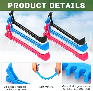 Ice Skate Guards Ice Skate Covers Adjustable Skate Guards Ice Hockey Skate Accessories for Kids Adults Ice Skating, Figure Skates, Hockey