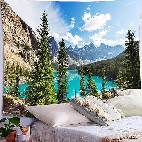 Miniatura 10 de Tapiz decorativo de bosque de dinosaurios jurásicos, divertido póster de T-Rex, animales antiguos, tapices de cuento de hadas para colgar en la