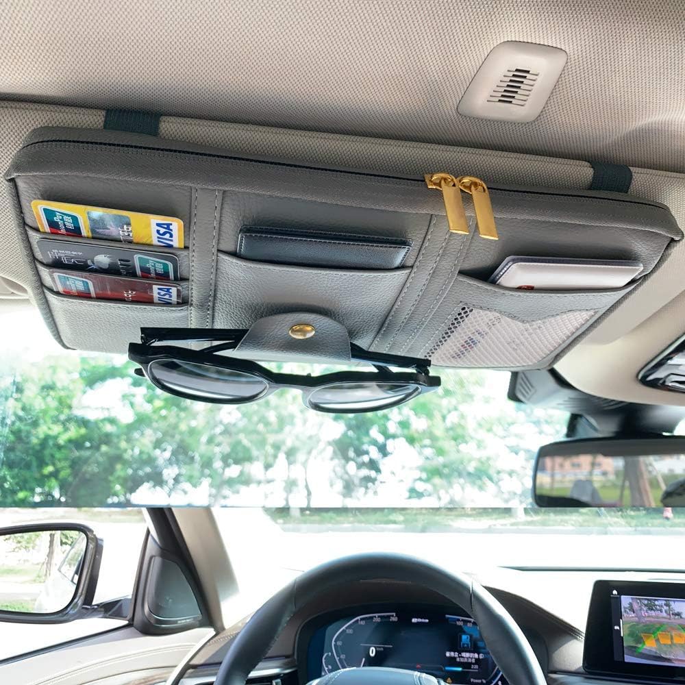 Da by car Visor Organizer,Visor Organizer, Multiple Pockets car Organizer,Auto Interior Accessories,Gray