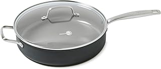 GreenPan Chatham Healthy Ceramic Nonstick, 5 Quart Sauce Pan, Gray