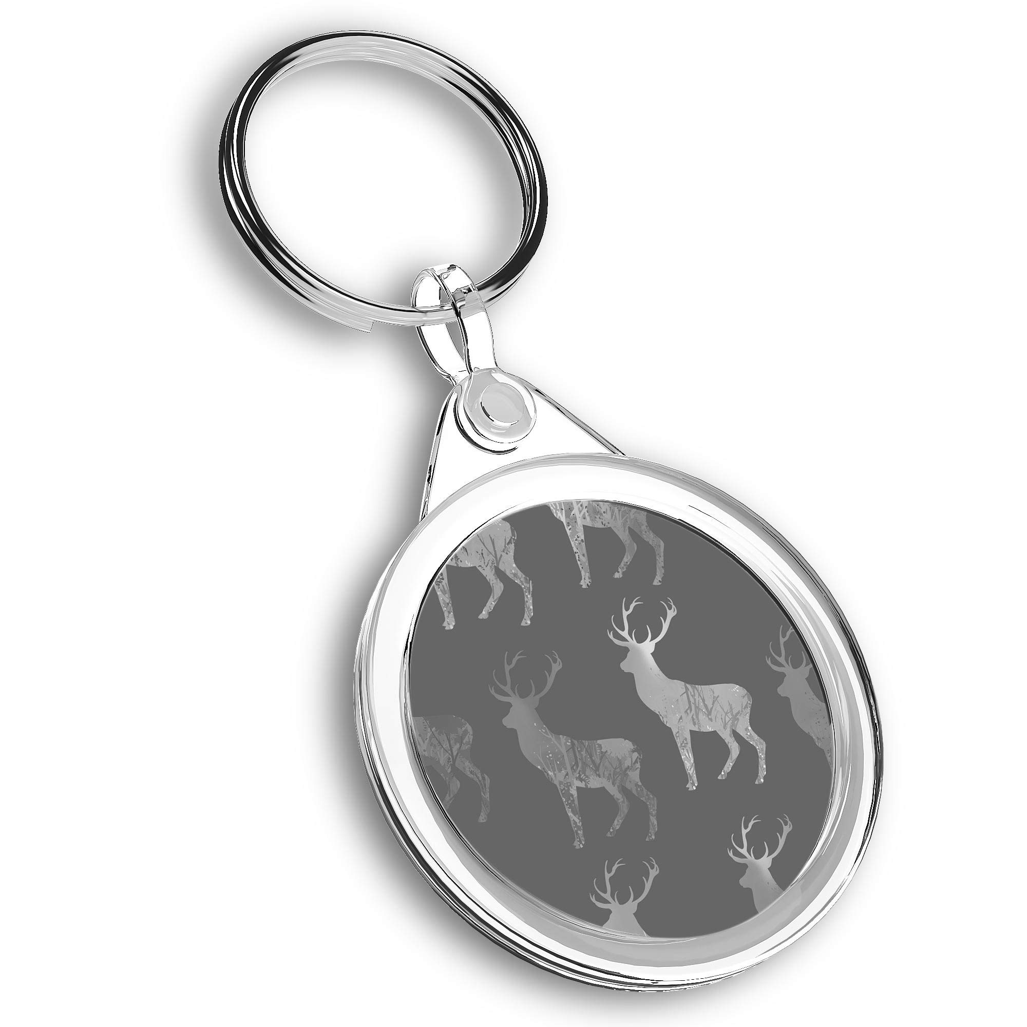 Destination Vinyl Ltd 1 x Photo Keyring - Majestic Stag Deer |Keychain|Keyring|Charm| #35656