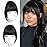 BOGSEA Clip in Bangs 100% Human Hair Bangs with Temples Bangs Hairpieces for Women Clip in Fake Bangs for Daily Wear (Natural Black, French Bangs)