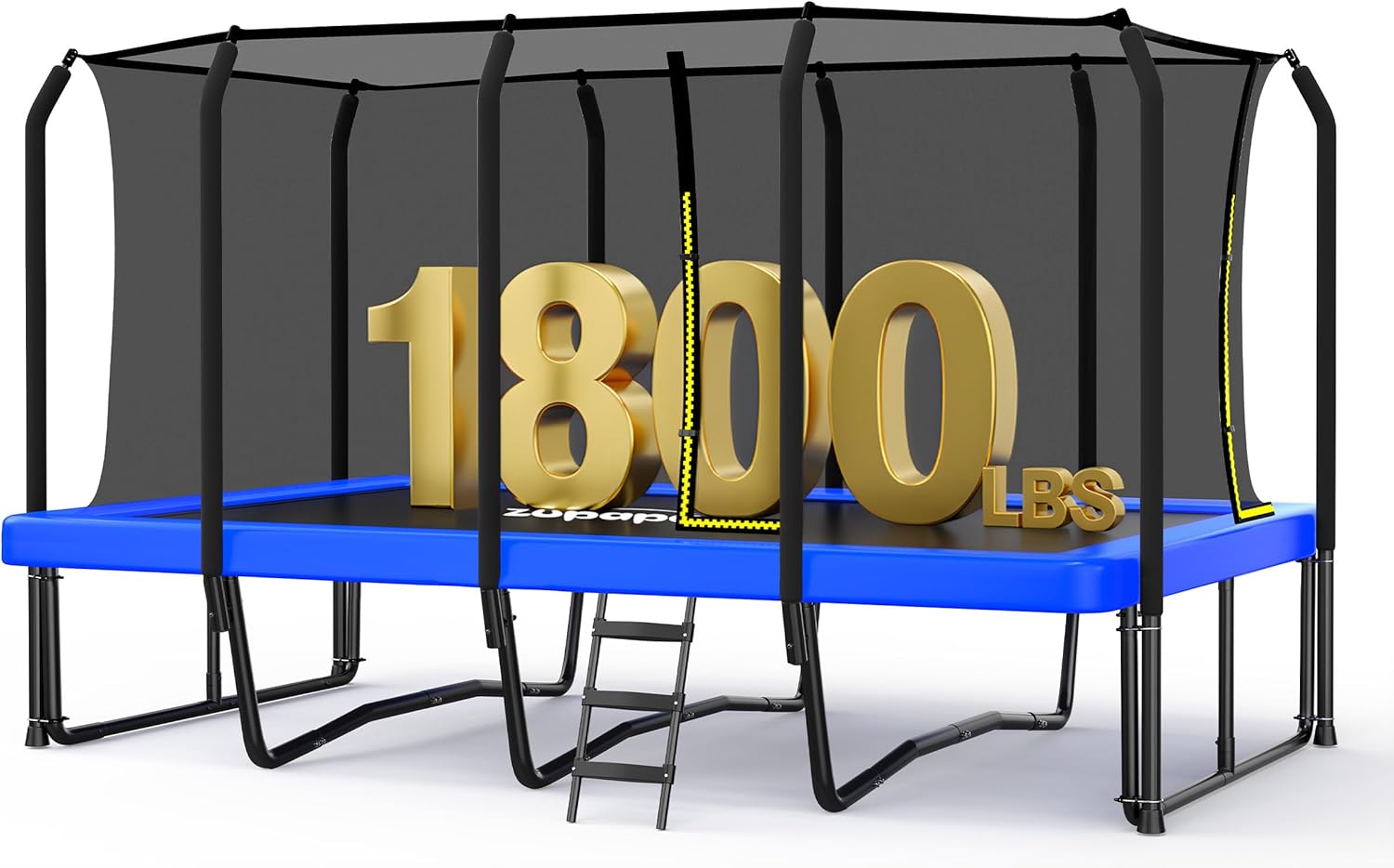 Zupapa 1800LBS Weight Capacity Rectangle Trampoline 10x17FT Outdoor Square Gymnastics Trampolines with 10-Year Quality Assurance for Kids Adults Long Large Big Rectangular Basketball Trampoline