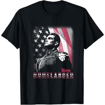 The Boys Patriotic Homelander American Flag Background T-Shirt