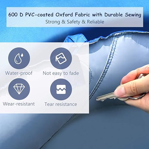 Miniatura 2 de HONEY JOY Castillo inflable de rebote para niños, con tobogán, área de disparo de pelota, estacas, castillo animoso de salto al aire libre para