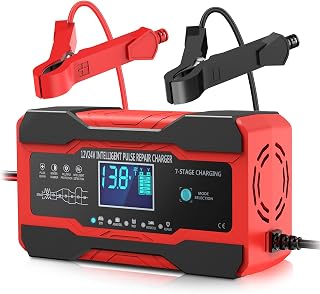 YONHAN 10A Smart Battery Charger 12V/24V Automatic Maintainer Trickle Charger Desulfator with Temp Compensation for Cars Trucks Boats