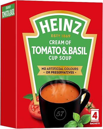 Heinz Cream of Tomato & Basil Cup Soup 4 x 22g 88g