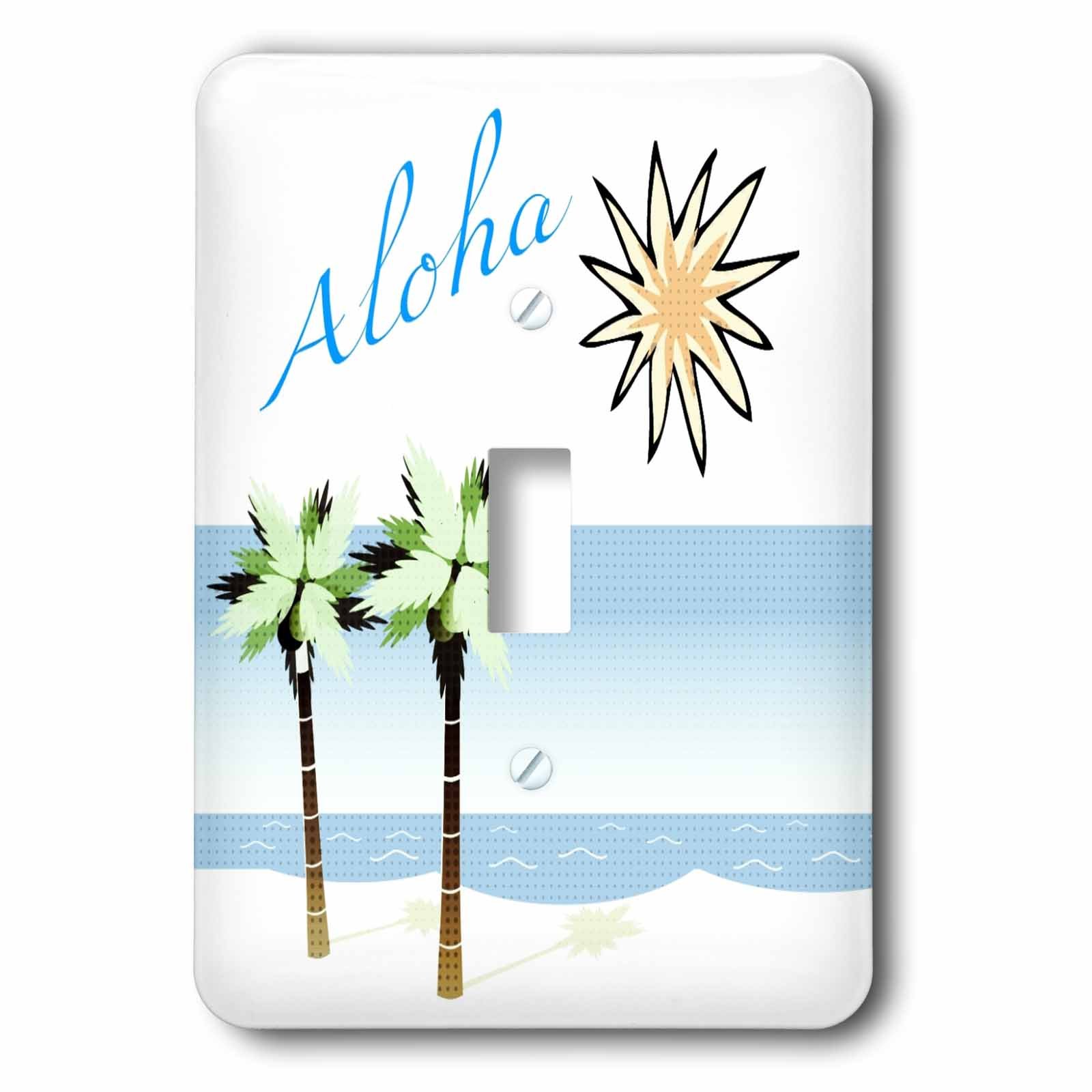 Interrupteur à bascule 3dRose LSP_59873_1 Aloha au graphisme haute définition plage hawaïenne