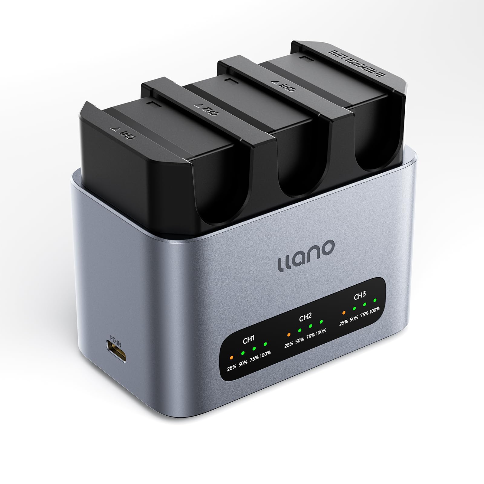 llano 3-Pack NP-W126S Batteries and 30W 3-Slot Fast Charger for Fujifilm X100VI X100V XT30II XM5 XT30 X100F XT3 XT2 XE4 XA7 X-PRO3 XT2, Heat