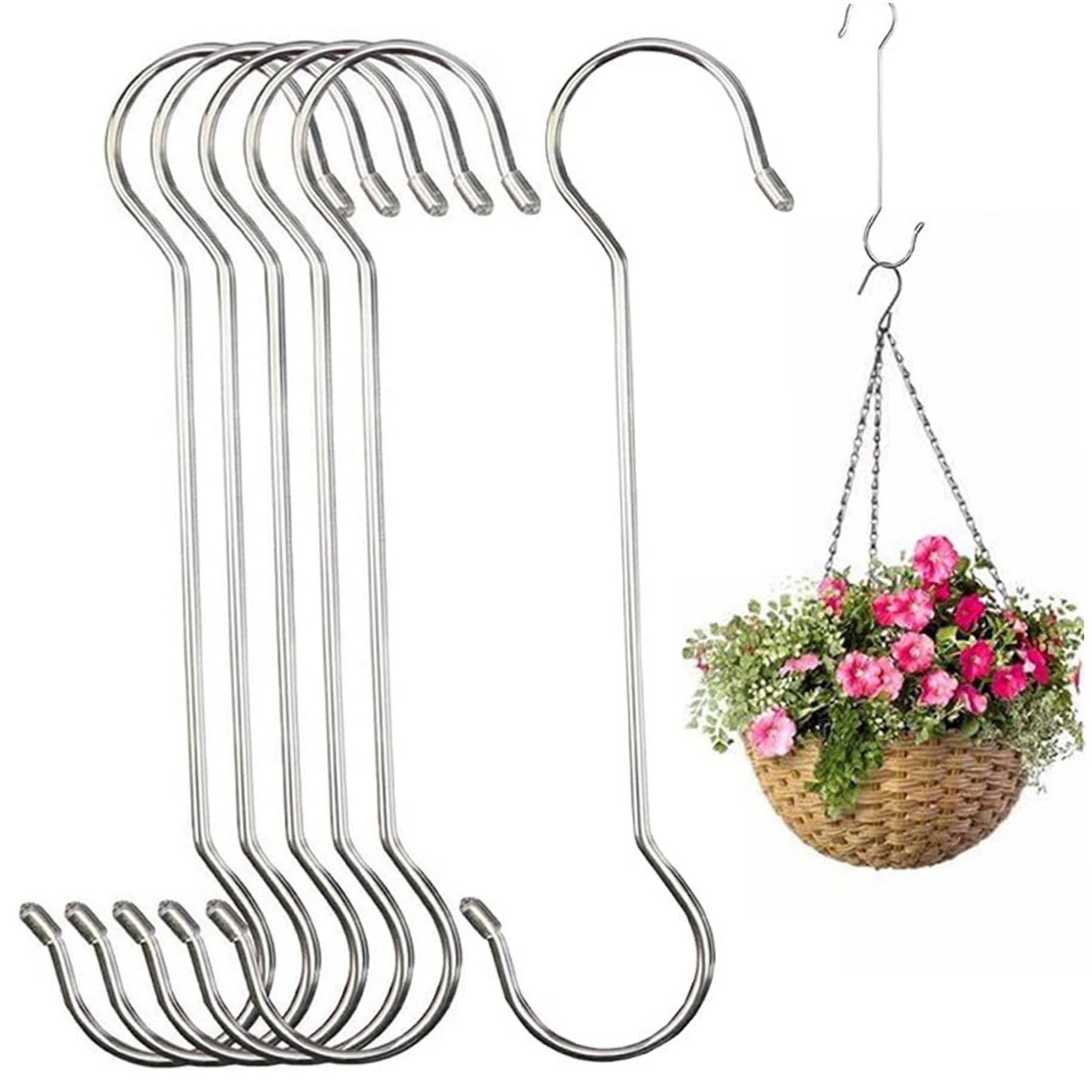 Crochets en S robustes pour plantes lot de 6 crochets de suspension inoxydables pour carillons