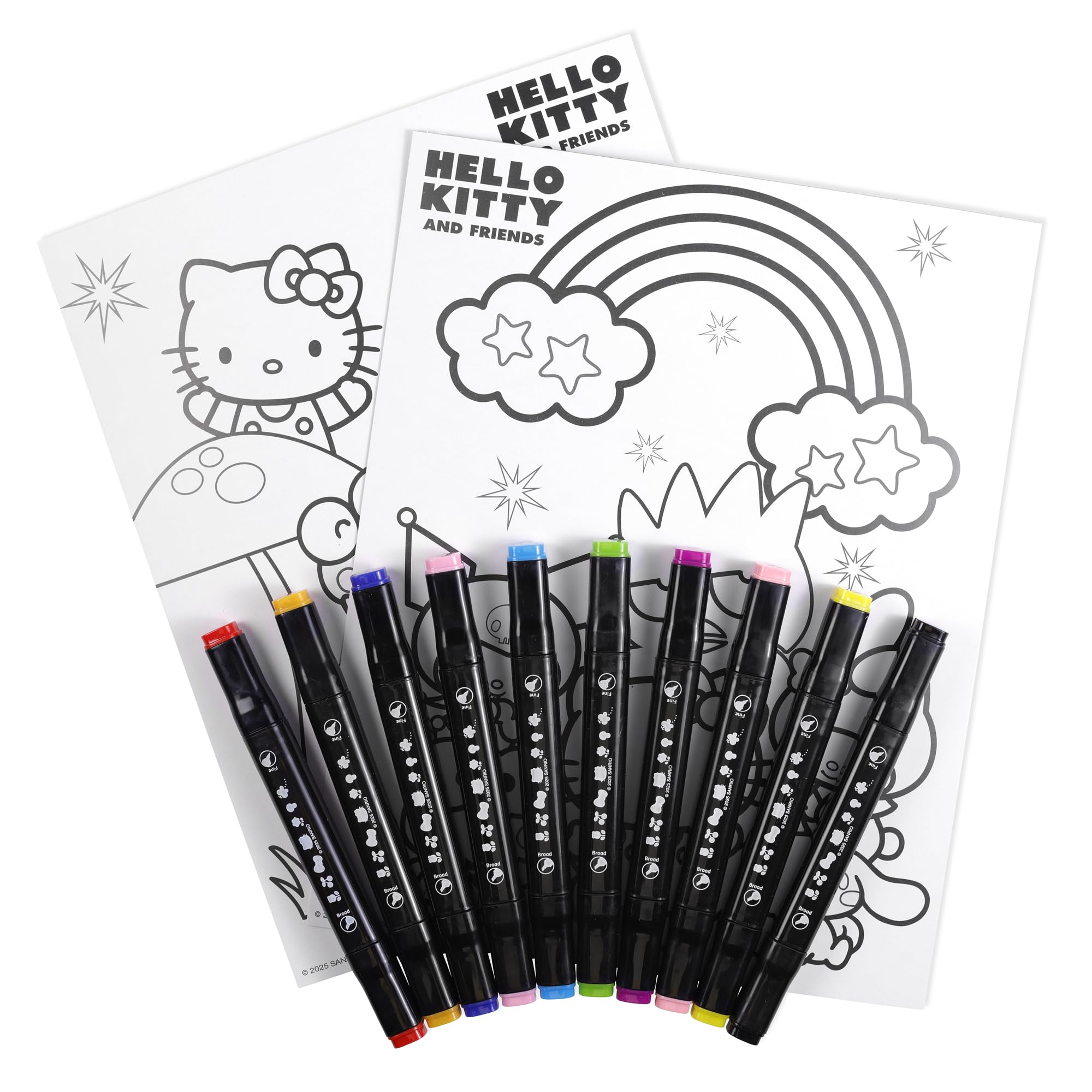 HELLO KITTY & FRIENDS COLOUR BY NUMBERS ACTIVITY SET